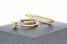 14 Karaat bicolor goud Oorringen - 1,8 cm