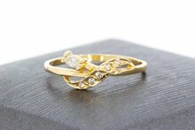 18 Karaat gouden Saffier ring - 16,8 mm