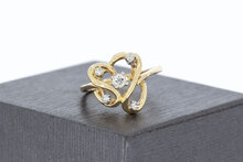 14 Karaat Diamant damesring - 17,6 mm
