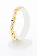 18 Karaat gouden tricolor armband - 19,9 cm