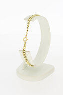 14 karaat goud naam armband - 19,5 cm