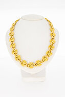 Gevlochten Collier 18 Karaat  goud - 41 cm
