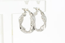 Creolen witgoud 18 karaat - 17,9 mm