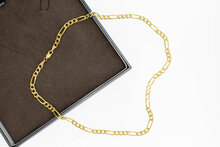 Gouden Figaro ketting 18 Karaat - 50,5 cm