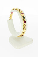 18 Karaat Edelsteen- armband goud - 18,5 cm