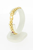 18 Karaat Edelsteen- armband goud - 18,5 cm
