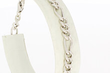 Figaro armband 14 karaat witgoud - 19,5 cm
