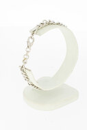 Figaro armband 14 karaat witgoud - 19,5 cm