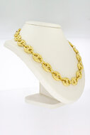 14 karaat ketting &quot;Koffieboon anker&quot;- 82 cm