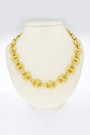 14 karaat ketting &quot;Koffieboon anker&quot;- 82 cm