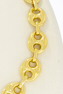 14 karaat ketting &quot;Koffieboon anker&quot;- 82 cm