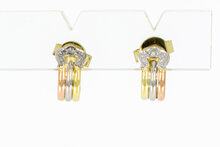 Diamant oorstekers 14 karaat goud - 11 mm