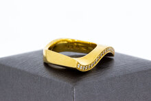 18 karaat diamant designer ring - 17,5 mm