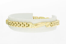 Gouden 14 Karaat Tank armband - 19 cm