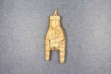 9 Karaat (geel) hanger &quot;Rock and Roll&quot;