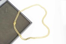 Geslepen 14 Karaat Gourmet ketting - 51,5 cm