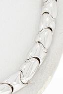 18 Karaat wit gouden damesketting - 43,6 cm
