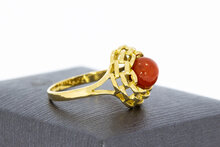 Bloedkoraal ring 18 Karaat - 16,8 mm