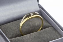 14 karaat gouden diamant ring - 17,7 mm