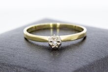 14 Karaat gouden diamantring - 18,9 mm