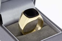 14 Karaat Onyx mannen Zegelring - 20,7 mm
