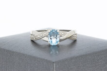 9 karaat (wit) solitair ring - 19,3 mm