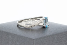 9 karaat (wit) solitair ring - 19,3 mm