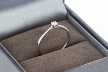9 karaat (wit) solitair ring - 15,1 mm