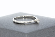 9 karaat (wit) solitair ring - 15,1 mm