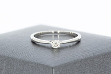 9 karaat (wit) solitair ring - 15,1 mm