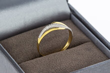 9 karaat bicolor ring - 16,3 mm