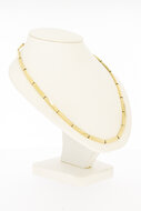 Staafjes Collier 14 Karaat geel goud - 42,2 cm