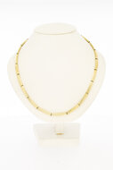 Staafjes Collier 14 Karaat geel goud - 42,2 cm