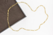 14 Karaat geelgouden Figaro ketting - 62 cm