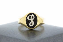 18 karaat gouden pinkring - 16,4 mm