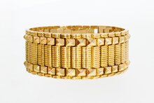 18 karaat brede goud armband - 18,9 cm