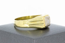 14 karaat heren diamantring - 22,5 mm