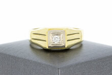 14 karaat heren diamantring - 22,5 mm