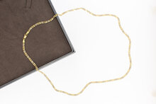 Gouden 14 karaat Figaro ketting - 61,5 cm