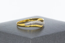 9 karaat bicolor damesring - 16,3 mm