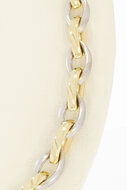 14 karaat bicolor gouden ketting - 45,5 cm