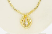 14 karaat goud edelsteen Collier - 42,5 cm