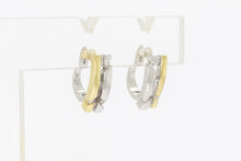 9 karaat bicolor oorhangers - 1,1 cm