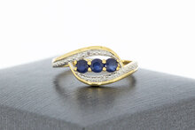 9 karaat dames Saffier ring - 16,6 mm