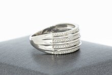 9 karaat (wit) brede damesring - 15,8 mm