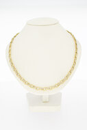 18 karaat gouden bicolor ketting - 50,5  cm