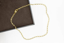 18 karaat gouden bicolor ketting - 50,5  cm