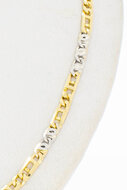 14 Karaat gouden Valkoog schakelketting- 59,5 cm