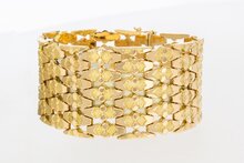 18 Karaat rose gouden brede  armband - 19,8 cm