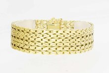 14 karaat gevlochten armband - 19,9 cm